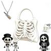 3D Printed Skeleton Bone Bag, Halloween Skeleton Handbag, Skeleton Bone Wallet, Halloween Decoration Skeleton Purse Spooky Ribcage Handbag, Anatomical Dark Aesthetic Accessory view 1