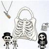 3D Printed Skeleton Bone Bag, Halloween Skeleton Handbag, Skeleton Bone Wallet, Halloween Decoration Skeleton Purse Spooky Ribcage Handbag, Anatomical Dark Aesthetic Accessory view 3
