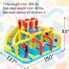 Inflatable Bounce House Water Slide,12.5ft x 11.4ft,Long Slide,Basketball Hoop,Fun Central Obstacle,Throw Ball Game,Tunnels, Climbing,Water Cannon,Inflatable sandbags. view 3