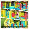 Inflatable Bounce House Water Slide,12.5ft x 11.4ft,Long Slide,Basketball Hoop,Fun Central Obstacle,Throw Ball Game,Tunnels, Climbing,Water Cannon,Inflatable sandbags. view 4