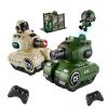 Remote Control Battle Tanks RC Battle Tanks with Infrared System Hobby RC Cars RC Tank that Shoots with HP Station Military Army Toys Christmas Birthday Gifts for 6-12 Year Old Boys Girls 2 Pack view 1