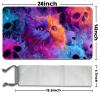 April Space MTG Playmats(Stitched) Size 24x14 in with Card Zones Storage Bag (Skeleton Cat-No Zone) view 2