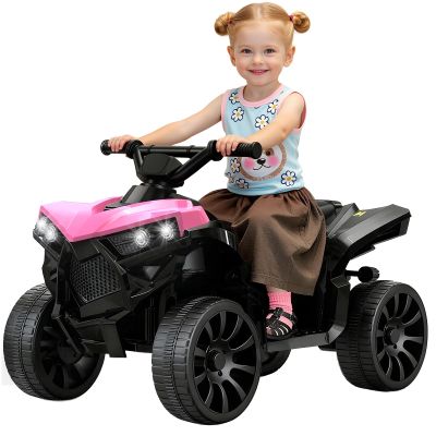 Hotsolo Ride on Toys for Toddlers 1.5-4, Kids ATV with Play Time Up to 70 Minutes, 4 Wheeler Quad Electric Car with Safe 1.8MPH Speed Driving, Quick Install Power Wheel Gift for Girls Boys.