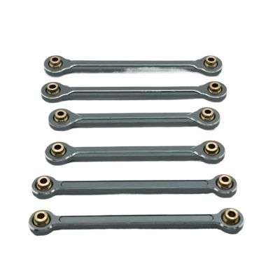 for Mjx 10208 1/10 RC Remote Control Car Metal Turnbuckles Pull Rod Link Rod Steering Rod Set Upgrade Parts Accessories RC Car Parts Accessories(Gray)