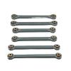 for Mjx 10208 1/10 RC Remote Control Car Metal Turnbuckles Pull Rod Link Rod Steering Rod Set Upgrade Parts Accessories RC Car Parts Accessories(Gray) view 1