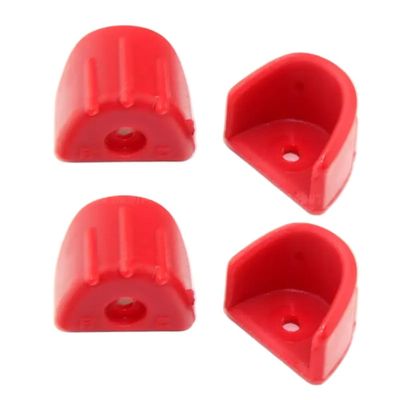 Shock Absorber and Hydraulic Frame Protection Cover Compatible with 1 8 1 10 Scale RC Car Parts Shock Absorption Cap Compatible with Remote Control Vehicles(Red)