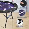REAHOISY Poker Table Foldable, Casino Leisure Gamimg Table for 8/10 Player, Folding Texas Holdem Blackjack Table with Padded Rails & Cup Holders for Home Game Room, 84 Inch view 4