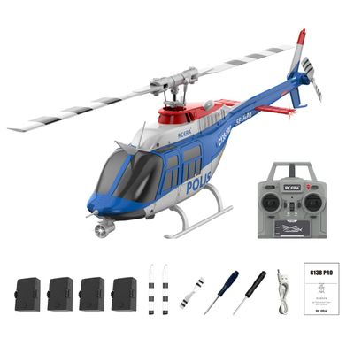 Actualia RC ERA C138 Pro Bell 206 RC Helicopter, 6CH Flybarless Brushless RC Aircraft with 3D Stunt Optical Flow & Altitude Hold, 1/33 Scale RTF Remote Control Helicopter for Adults