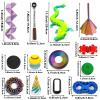 14-in-1 3D Printed Fidget Set for Adults - Sensory Anxiety Relief with Clicker, Articulated Dragon, Impossible Pyramid, Gyro Spinner, Poker Chips, Stress Relief Gifts for Men Women view 2