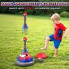Spider 3-in-1 Rocket Launcher for Kids: 4 Cool Spider Rockets, Ring Toss Game, Musical Jump Toys with Remote Control, Outside Yard Indoor Outdoor Sports Toys for Boys Girls 3 4 5 6 7 8 9 10 Year Old view 3