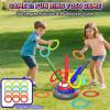 Spider 3-in-1 Rocket Launcher for Kids: 4 Cool Spider Rockets, Ring Toss Game, Musical Jump Toys with Remote Control, Outside Yard Indoor Outdoor Sports Toys for Boys Girls 3 4 5 6 7 8 9 10 Year Old view 4