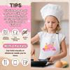 R HORSE Kid Apron and Chef Hat Set 2Pcs Adjustable White Mini Chef Children Kitchen Apron, Dress up Role Play Chef Toy Funny Cooking Baking Painting and Training Kits for Girls Birthday Gift view 4