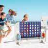 4in1 Giant Game Set  Height Adjustable (2.63.3 ft) Outdoor & Indoor Fun; Includes Connect 4, Basketball Hoop, Ring Toss & Golf; Comes with Mesh Bag & Carry Case view 1