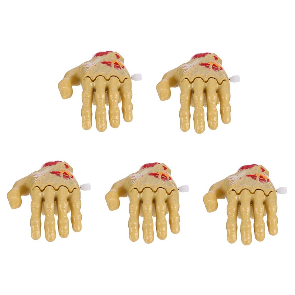 LALADEFIEE 5pcs Halloween Wind Up Ghost Hand Clockwork Creepy Jumping for Adults Rotary and Sliding Motion Novelty Halloween Decorations