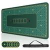 ORIENGEAR Poker Mat 70x35 Inch, 10 Player Poker Table Topper with Non-Slip Rubber Base & Carry Bag, Professional Blackjack Table Top for Texas Holdem, Home Casino Game Nights (Green Design) view 1