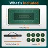 ORIENGEAR Poker Mat 70x35 Inch, 10 Player Poker Table Topper with Non-Slip Rubber Base & Carry Bag, Professional Blackjack Table Top for Texas Holdem, Home Casino Game Nights (Green Design) view 2