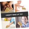 WHAMVOX 5pcs Halloween Wind Up Scary Ghost Hand Clockwork Jumping Lightweight Desk Decorations Party Favors with Rotary and Sliding Motion view 3