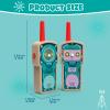Letoiz Robot Walkie Talkie for Kids, 2 Pack Wooden Handheld Walkie-Talkie for Boys and Girls Ages 3-12 Hiking Camping, 1000FT Long Range with 2 Way Radio, Indoor and Outdoor Toys for Birthday Xmas view 2