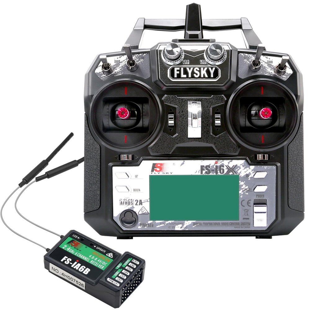 Flysky FS-i6X 6CH 2.4GHz RC Radio Transmitter Controller with iA6B Receiver for FPV Drone RC Helicopter Quadcopter Car Boat