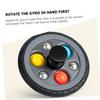 LALADEFIEE Tyre Shaped Gyro for Plastic Rotating Fidget Plaything Pressure Relief Manual Gift for Boys and Educational Activity view 4