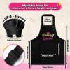 R HORSE Kid Apron and Chef Hat Set 2Pcs Adjustable Black Baking Queen Children Kitchen Apron, Dress up Role Play Chef Toy Funny Cooking Baking Painting and Training Kits for Girls Birthday Gift view 2