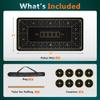 ORIENGEAR Poker Mat 70x35 Inch, 10 Player Non-Slip Rubber Base Poker Table Topper with Carry Bag, Professional Blackjack Table Top for Texas Holdem & Home Casino Game Nights, Black view 2