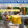 AMUFJJ Resin High Voltage Insulated Blanket, Electrical Safety Protective Mat Dielectric Sheet for Substations/Distribution Rooms, Yellow Insulating Cover(0.4kv-39.4x78.7in(100x200cm)) view 4