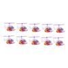 COOLHIYA 10pcs Wind-up Helicopter Plastic Clockwork Playthings for Party Favors Carnival Prizes Bulk Safe Smooth Material Random Color view 1