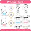 15PCS Desk Goose Outfits 7 Inches, Cute 7 Inch Desk Goose Outfits, Porch Gooses Accessories with 6 Glasses 2 Camera, 7 Necklace, for Desktop Gooses Statues Christmas and Halloween Decorations view 2