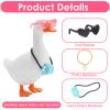 15PCS Desk Goose Outfits 7 Inches, Cute 7 Inch Desk Goose Outfits, Porch Gooses Accessories with 6 Glasses 2 Camera, 7 Necklace, for Desktop Gooses Statues Christmas and Halloween Decorations view 3