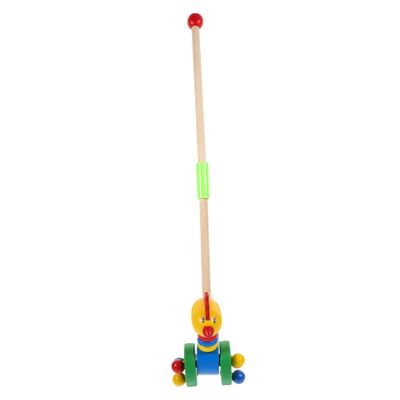 LALADEFIEE Wooden Walker Push Car Safe Lightweight Portable Push Rod Cart for Indoor Outdoor Use Educational Motor Skill Development Gift for Boys