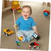 LALADEFIEE Wooden Walker Push Car Safe Lightweight Portable Push Rod Cart for Indoor Outdoor Use Educational Motor Skill Development Gift for Boys view 3