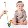 LALADEFIEE Wooden Walker Push Car Safe Lightweight Portable Push Rod Cart for Indoor Outdoor Use Educational Motor Skill Development Gift for Boys view 4