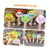 COOLHIYA 5pcs Wooden Rattle Cartoon Animal Handheld Musical Shakers for Hand-Eye Coordination and Early Education Safe Lightweight Developmental Play view 4