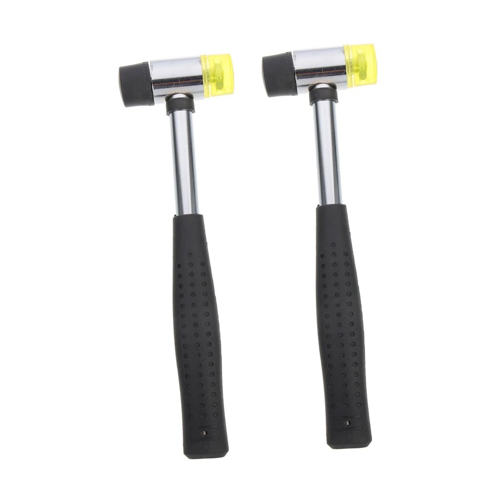 COOLHIYA 2Pcs Steel Hammer Tool for Hand-Eye Coordination and Grip Improvement Safe Polished Surface Mallets for Boys and Multi-Functional Educational
