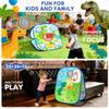 Dinosaur Bean Bag Toss Games Toy, 6 Educational Toddler Games with ABC Learning/Counting & Math/Motor Skills & Coordination, Fun Outdoor Games Toys Gifts for Kids Age 3 4 5 6 7 8 Year Old view 3