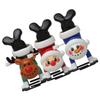 LALADEFIEE 3pcs Christmas Wind-up Cute Reindeer Santa Snowman Festival Playthings Safe Material Smooth Surface Walking Jumping Action Fun Xmas Party Gifts for Adults view 1