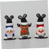 LALADEFIEE 3pcs Christmas Wind-up Cute Reindeer Santa Snowman Festival Playthings Safe Material Smooth Surface Walking Jumping Action Fun Xmas Party Gifts for Adults view 4