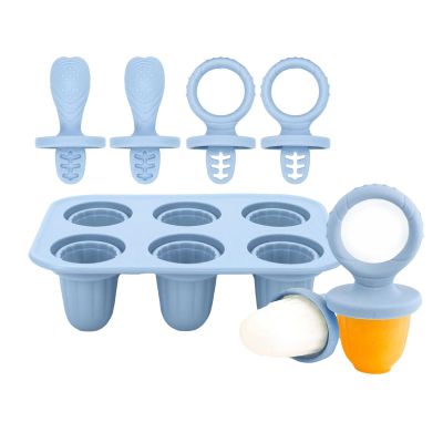 3. Chewable Ice Molds for Infants 6 Cavity Silicone Teether with Safe Edges Iced Treat Maker & Teeth Soother Baby Teething I