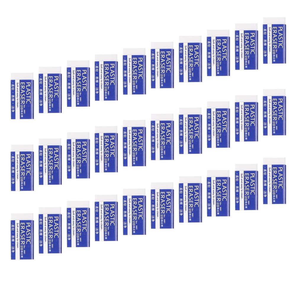 30 Pcs White Erasers Soft Art Erasers 2B Pencil Eraser Easy to and Carry for Precise Correction