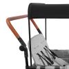 4 Kids Wagon Stroller, All Terrain Wagon Cart with Removable Canopy Double Push Bar Foldable Kids Stroller with Portable Adjustable seat Travel Stroller for Garden Camping Grocery Cart view 4