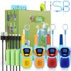 Topsung Walkie Talkies for Kids Long Range Walkie-Talkie for Adults Rechargeable 4 Pack with Lanyard NOAA USB, Family Pink 2 Way Radio Toys for 3-12 Year Old Boys Girls Toddlers Camping Skiing view 1