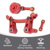 Aluminum Steering Bellcrank Drag Link Set with 25T Servo Horn Arm Upgrade Parts for Arrma 1/10 Senton Granite Typhon Big Rock 3S, Mojave Outcast Kraton 4S (Red) view 2