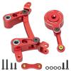 Aluminum Steering Bellcrank Drag Link Set with 25T Servo Horn Arm Upgrade Parts for Arrma 1/10 Senton Granite Typhon Big Rock 3S, Mojave Outcast Kraton 4S (Red) view 4