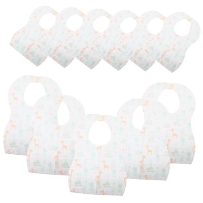20 pcs Disposable Bibs for Cute Animal Patterns Soft and Comfortable Drooling Bibs for Feeding for Boys and Convenient and Practical for Mealtime Use