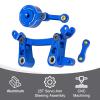 Aluminum Steering Bellcrank Drag Link Set with 25T Servo Horn Arm Upgrade Parts for Arrma 1/10 Senton Granite Typhon Big Rock 3S, Mojave Outcast Kraton 4S (Blue) view 2