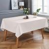 10 Packs Plastic Table Cloth Disposable, 55" 110" Rectangle Waterproof Plastic Disposable Black Tablecloths for 6 To 8 FT Tables,Blue Table Cloth for Birthday Decorative Wedding Party Picnic view 4
