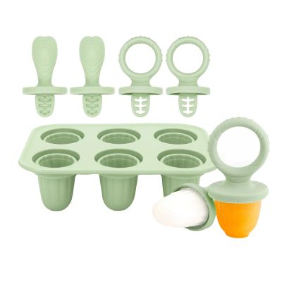3. Chewable Ice Molds for Infants 6 Cavity Silicone Teether with Safe Edges Iced Treat Maker & Teeth Soother Baby Teething I