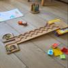 Wooden Marble Run Track  Montessori STEM Toy for Kids  Race Machine & Maze Board  Educational Wooden Roller Track Game  Wind Run Gift for Children view 4
