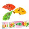 WHAMVOX 3pcs Wind-up Swinging Fish for Cartoon Fish with Clockwork Movement Fun Party Favor and Creative Play Random Color view 4